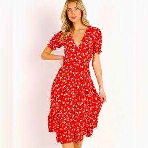 ❤️ FAITHFULL THE BRAND, JASMINE ARI FLORAL MIDI-DRESS ❤️